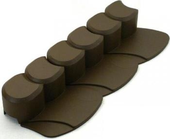 Palisáda s obrubou - hnědá