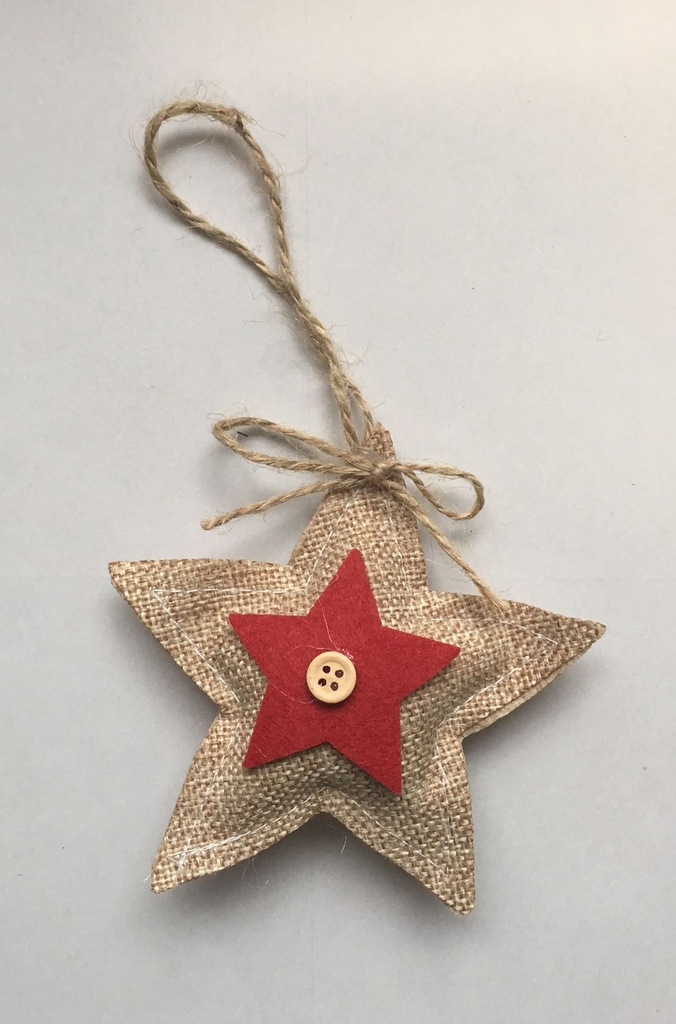 Hvězda na zavěšení z juty