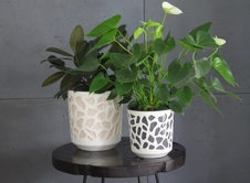 květináč DUET k/krém+v/zelený