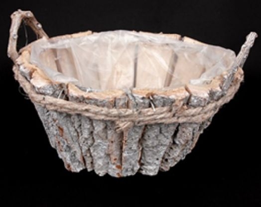 Košík s uchy s jutovým provázkem