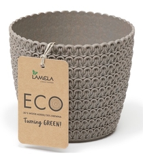 Obal na květináč MAGNOLIA ECO - jersey šedá