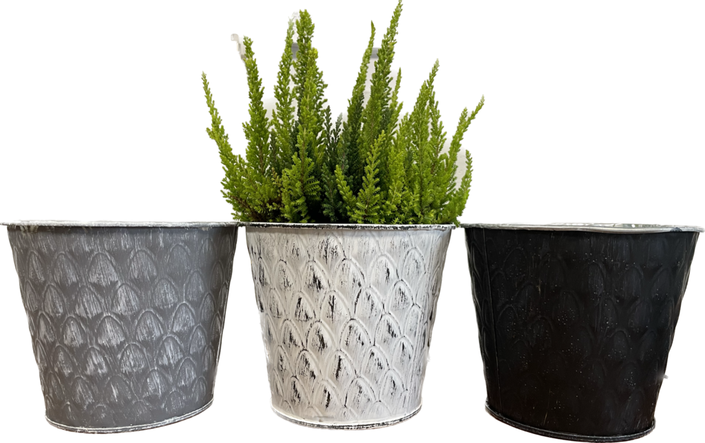 Obal plech pr.12cm mix še,če,bí s květinou