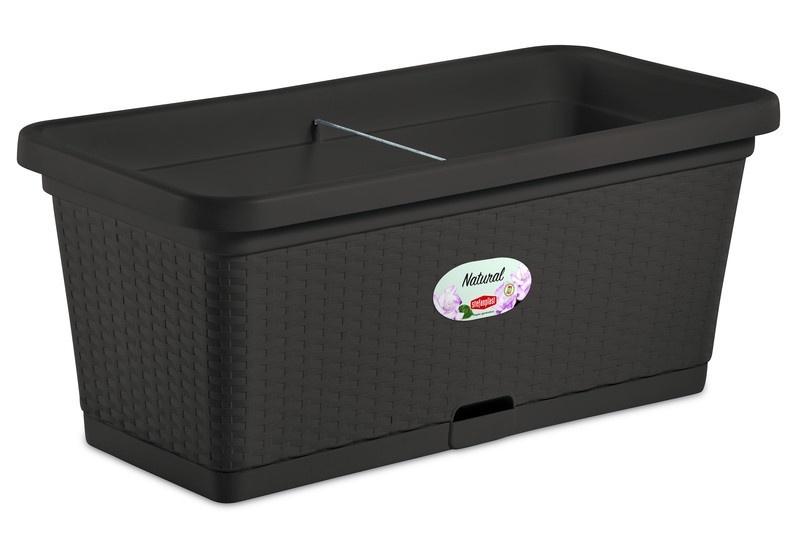 Plastový truhlík RATTANO - hnědý