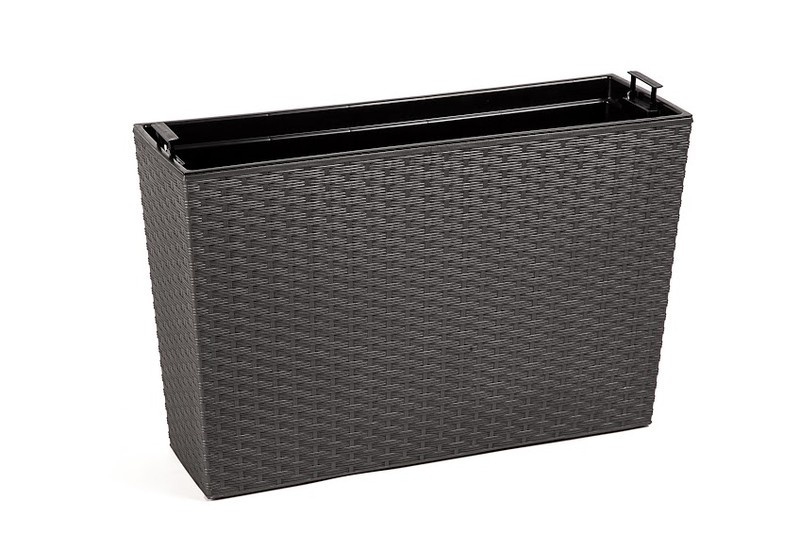 Truhlík VERBENA rattan - antracit - SLEVA 40%
