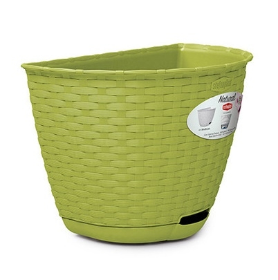 Květinový obal RATTANO nástěnný (půlkulatý) - zelená