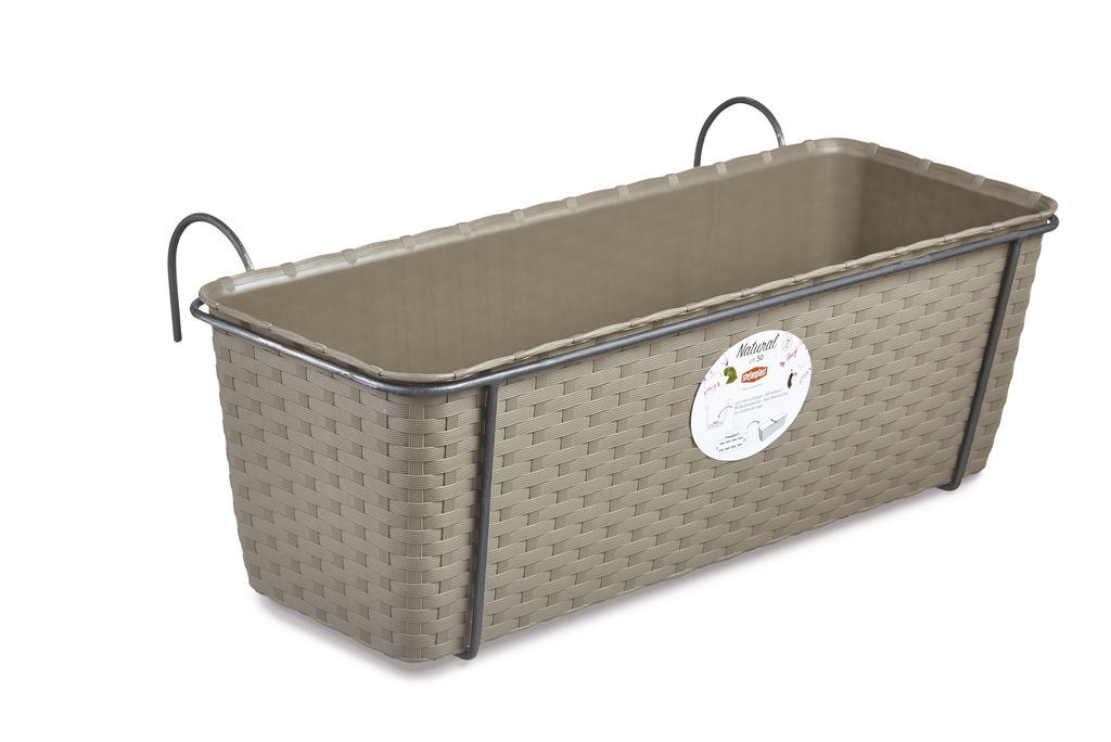 Truhlík RATTANO s hákem - světle hnědá