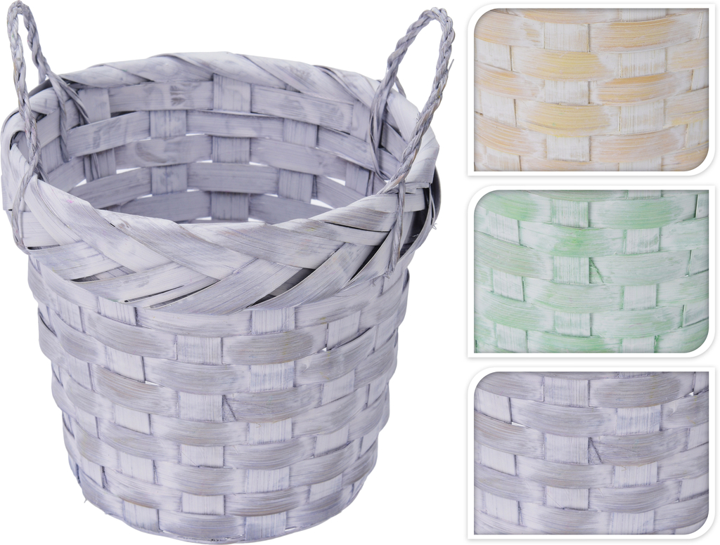 Košík-květináč kulatý bambus