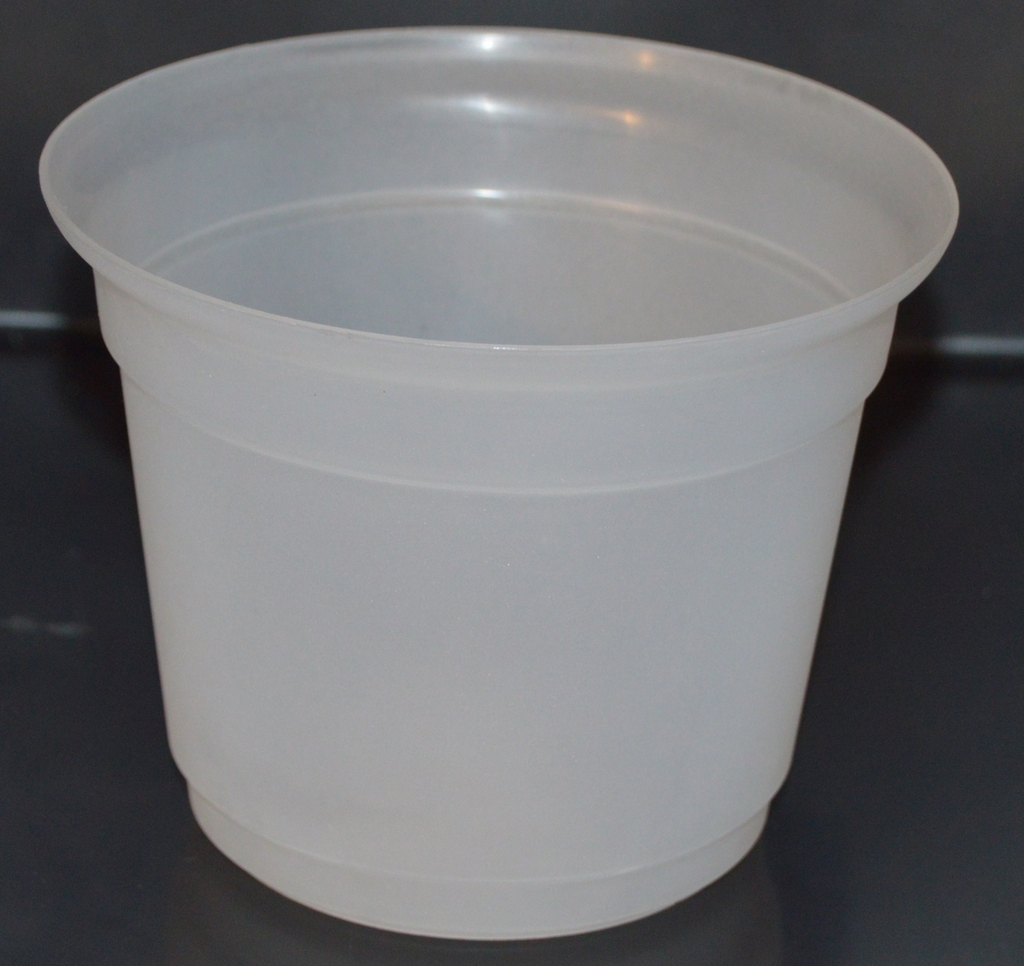 Obal na květináč DUNA transparentní bílá